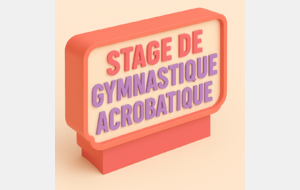 STAGE DE GYMNASTIQUE ACROBATIQUE - NIVEAU  FEDERAL