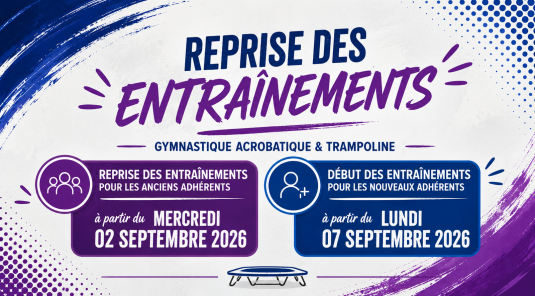 REPRISE DES ENTRAINEMENTS - Saison 2026-2027